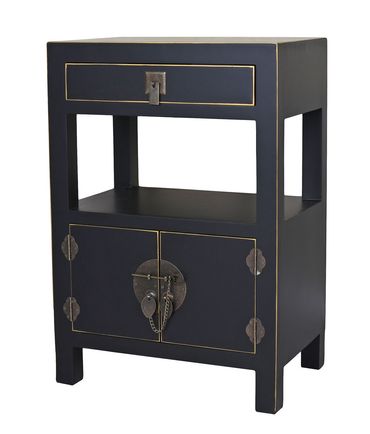Armoire De Nuit Chinois Armoire De Mariage Noir Table De Chevet Console De Nuit Ebay