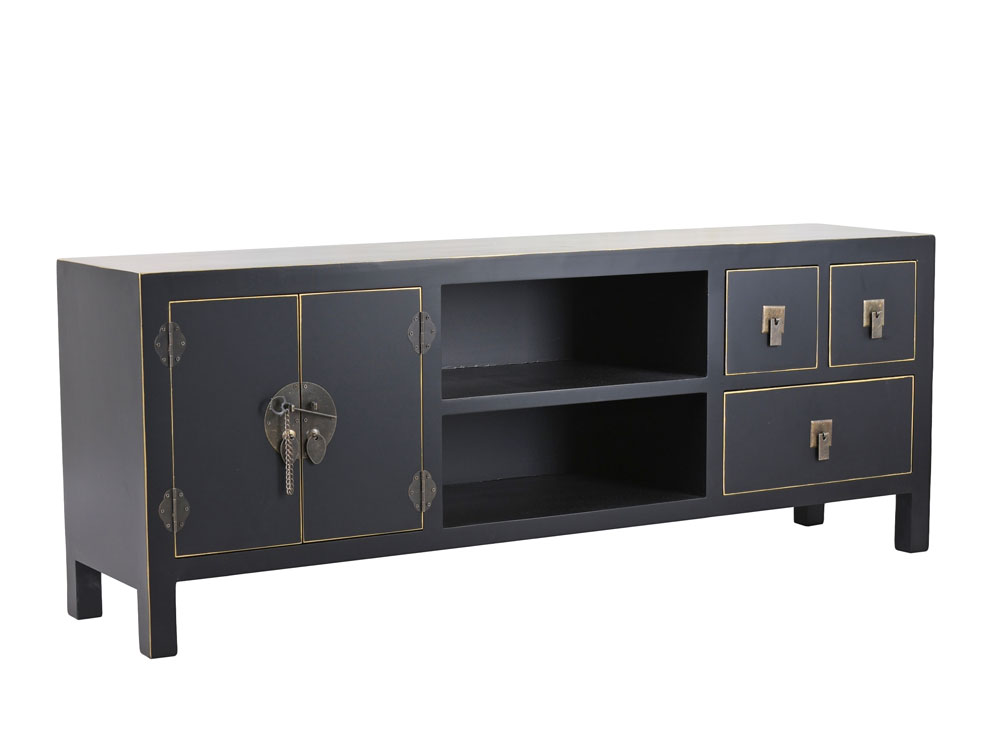 Retro TV-Regal Lowboard Schrank Fernsehtisch Couchtisch Fernsehschrank