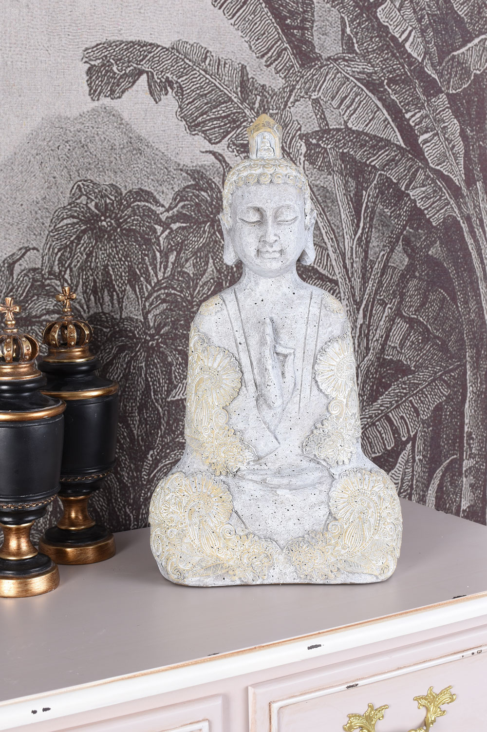 Buddha IN Lotus Position Figure Feng-Shui Garden Ornament ...