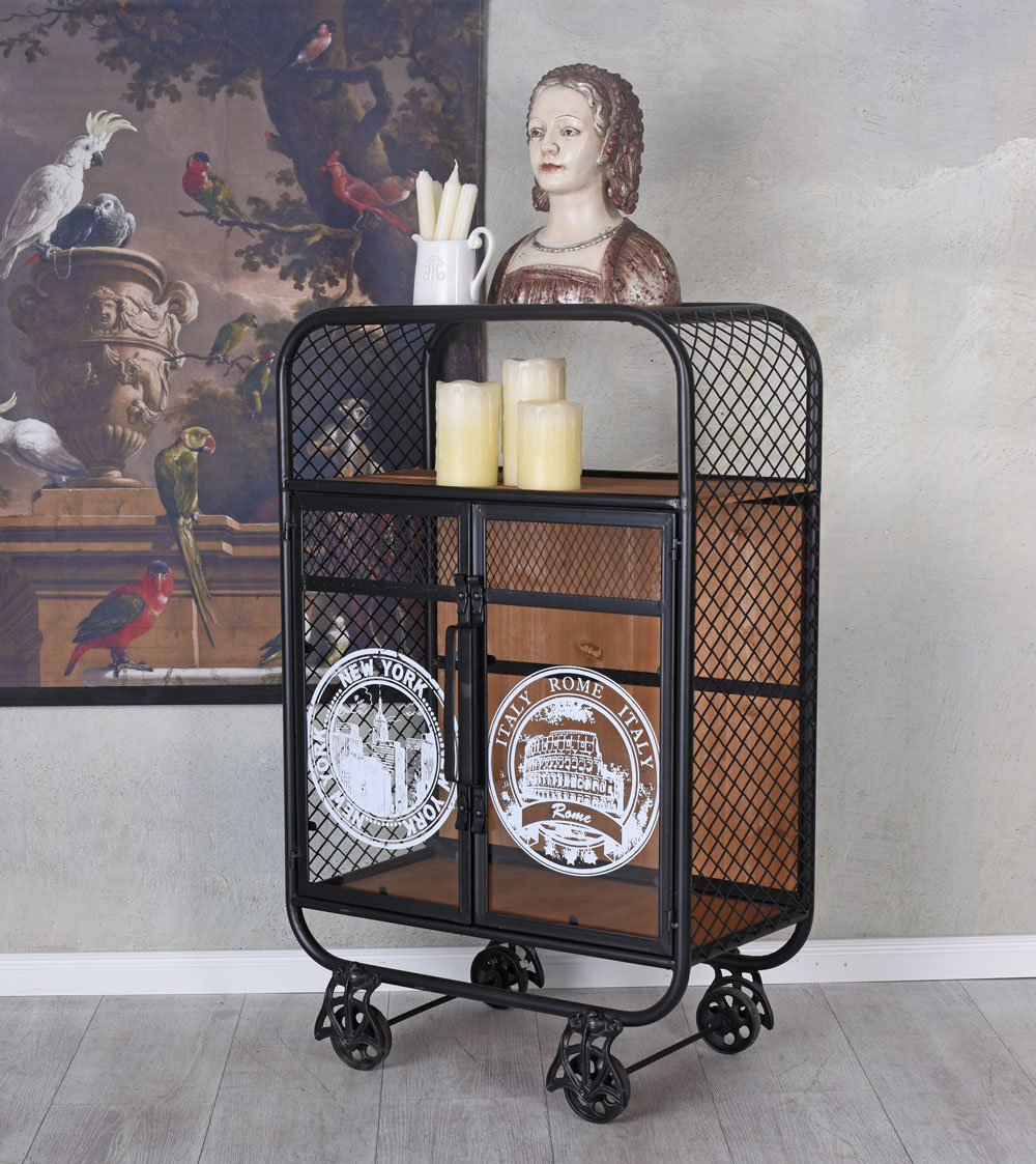 Barwagen Bauhaus Servierwagen Antik Anrichte Hausbar Fabrik Teewagen