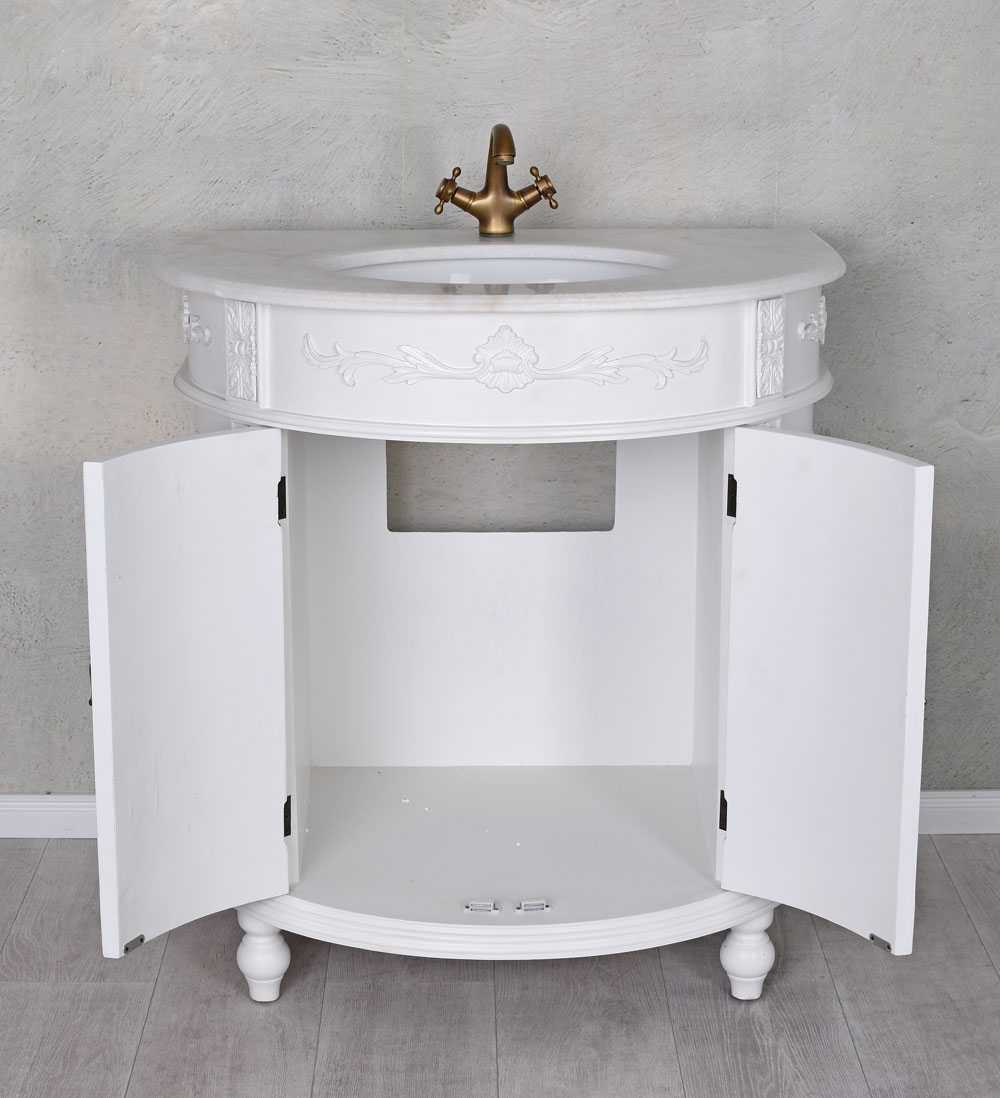 B Ware Waschtisch mit Unterschrank Antik Waschbecken Badschrank