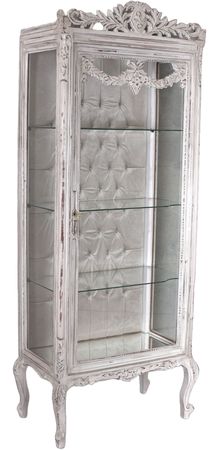 Vitrine Baroque Palazzo INT En Bois Et Verre – Vaisselier Avec Miroir – Style Rococo