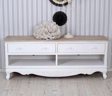 Sideboard TV Lowboard Landhausstil Fernsehschrank HIFI Rack Fernsehtisch Holz