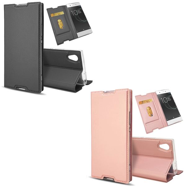 NALIA Klapphülle kompatibel mit Sony Xperia XA1, Slim Kickstand Handyhülle Flip-Case Kunstleder Book-Cover Magnet Etui Ganzkörper Schutz Dünne Back Rundum Handy-Tasche Etui NALIA Klapphülle kompatibel mit Sony Xperia XA1, Slim Kickstand Handyhülle Flip-Case Kunstleder Book-Cover Magnet Etui Ganzkörper Schutz Dünne Back Rundum Handy-Tasche Etui
