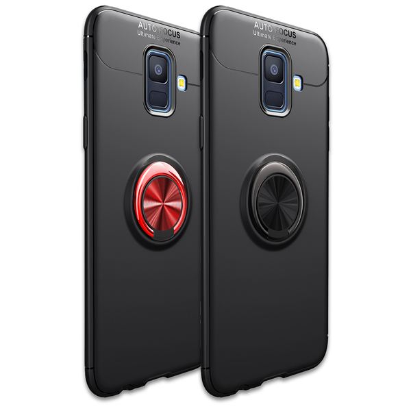 NALIA Ring Hülle kompatibel mit Samsung Galaxy A6, Schutzhülle Cover magnetische Silikon Handyhülle für KFZ-Halterung 360-Grad Finger-Halter, Case Dünn Ständer Slim Etui Bumper NALIA Ring Hülle kompatibel mit Samsung Galaxy A6, Schutzhülle Cover magnetische Silikon Handyhülle für KFZ-Halterung 360-Grad Finger-Halter, Case Dünn Ständer Slim Etui Bumper