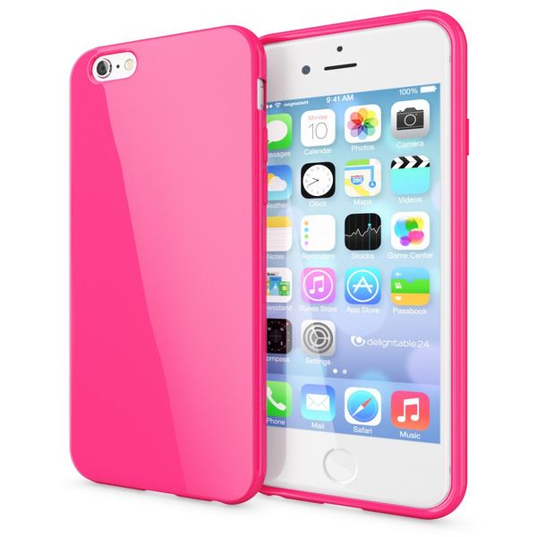 NALIA Handyhülle kompatibel mit iPhone 6 Plus 6S Plus, Ultra-Slim TPU Silikon Jelly Case, Dünne Cover Gummi Schutz-Hülle Skin, Handy-Tasche Telefon-Schale Back-Cover Thin Smart-Phone Bumper - Pink NALIA Handyhülle kompatibel mit iPhone 6 Plus 6S Plus, Ultra-Slim TPU Silikon Jelly Case, Dünne Cover Gummi Schutz-Hülle Skin, Handy-Tasche Telefon-Schale Back-Cover Thin Smart-Phone Bumper - Pink