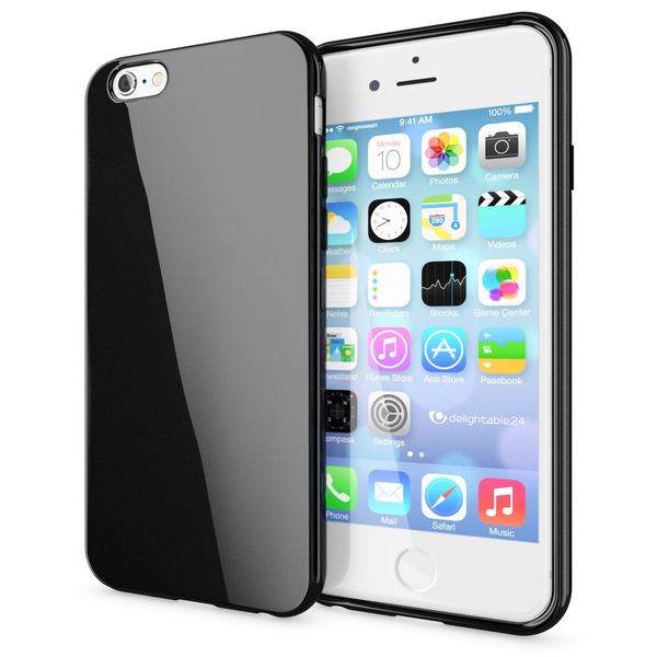 NALIA Handyhülle kompatibel mit iPhone 6 6S, Ultra-Slim TPU Silikon Jelly Case, Dünnes Cover Gummi Schutz-Hülle Skin, Etui Handy-Tasche Telefon-Schale Thin-Fit Back-Cover Smart-Phone Bumper - Schwarz NALIA Handyhülle kompatibel mit iPhone 6 6S, Ultra-Slim TPU Silikon Jelly Case, Dünnes Cover Gummi Schutz-Hülle Skin, Etui Handy-Tasche Telefon-Schale Thin-Fit Back-Cover Smart-Phone Bumper - Schwarz