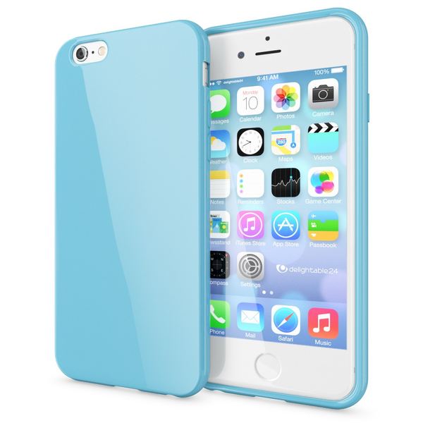 NALIA Handyhülle kompatibel mit iPhone 6 6S, Ultra-Slim TPU Silikon Jelly Case, Dünnes Cover Gummi Schutz-Hülle Skin, Etui Handy-Tasche Telefon-Schale Back-Cover Smart-Phone Bumper - Hell Blau NALIA Handyhülle kompatibel mit iPhone 6 6S, Ultra-Slim TPU Silikon Jelly Case, Dünnes Cover Gummi Schutz-Hülle Skin, Etui Handy-Tasche Telefon-Schale Back-Cover Smart-Phone Bumper - Hell Blau