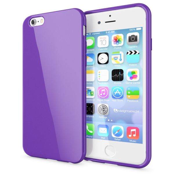 NALIA Handyhülle kompatibel mit iPhone 6 6S, Ultra-Slim TPU Silikon Jelly Case, Dünnes Cover Gummi Schutz-Hülle Skin, Etui Handy-Tasche Telefon-Schale Thin-Fit Back-Cover Smart-Phone Bumper - Lila NALIA Handyhülle kompatibel mit iPhone 6 6S, Ultra-Slim TPU Silikon Jelly Case, Dünnes Cover Gummi Schutz-Hülle Skin, Etui Handy-Tasche Telefon-Schale Thin-Fit Back-Cover Smart-Phone Bumper - Lila