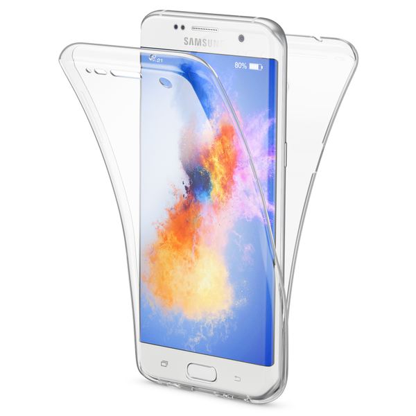 NALIA 360 Grad Handyhülle kompatibel mit Samsung Galaxy S7 Edge, Full Cover Vorne & Hinten Rundum Schutz-Hülle, Dünnes Ganzkörper Silikon Case, Transparenter Displayschutz & Rückseite - Transparent NALIA 360 Grad Handyhülle kompatibel mit Samsung Galaxy S7 Edge, Full Cover Vorne & Hinten Rundum Schutz-Hülle, Dünnes Ganzkörper Silikon Case, Transparenter Displayschutz & Rückseite - Transparent
