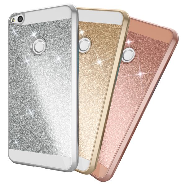 NALIA Handyhülle kompatibel mit Huawei P8 Lite 2017, Glitzer Hard-Case Back-Cover Schutz-Hülle, Handy-Tasche im Glitter Sparkle Design, Dünnes Bling Strass Etui Smart-Phone Skin NALIA Handyhülle kompatibel mit Huawei P8 Lite 2017, Glitzer Hard-Case Back-Cover Schutz-Hülle, Handy-Tasche im Glitter Sparkle Design, Dünnes Bling Strass Etui Smart-Phone Skin