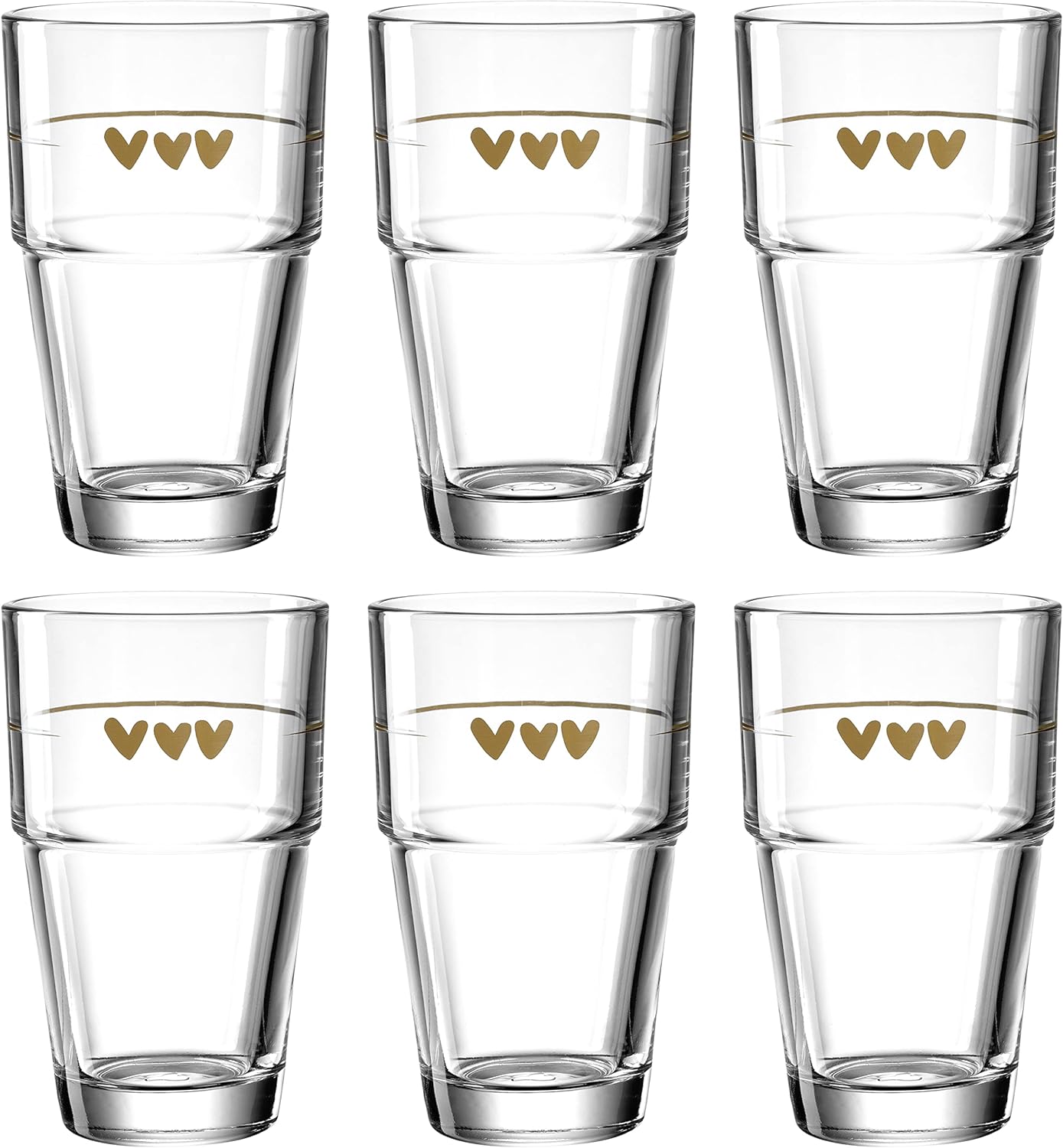 6er Set Leonardo Toscana Latte Macchiato Gläser Top Price Shop