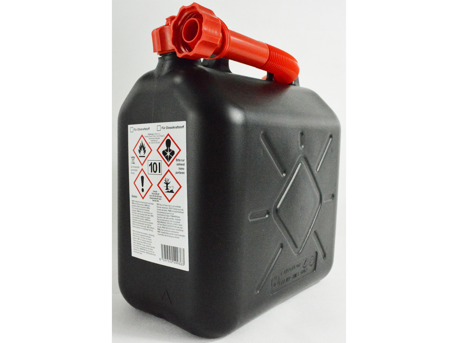 4x Kanister Benizinkanister 10L Kraftstoffkanister Kraftstoff Benzin 10