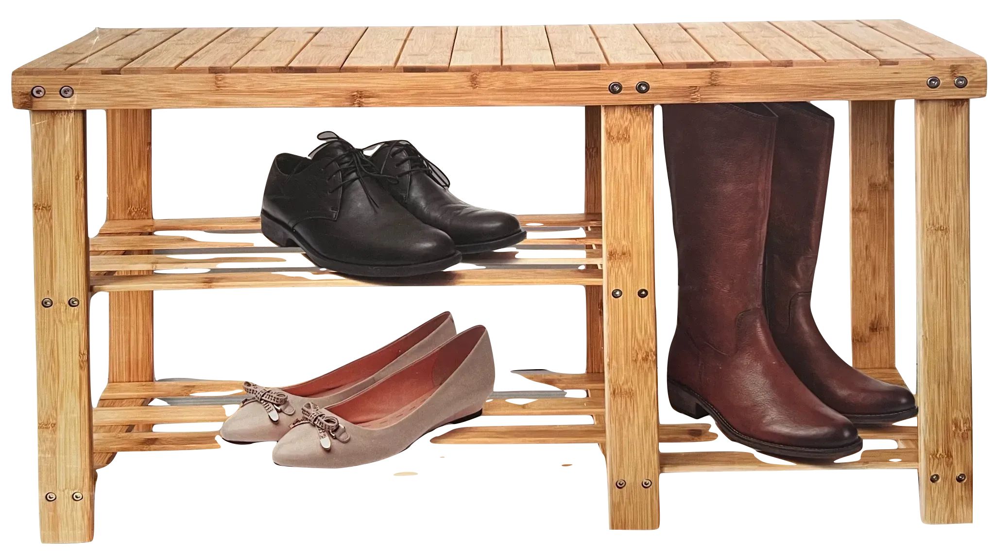 Schuhbank und Sitzbank aus Bambus 91 x 51 x 30 cm | Top Price Shop