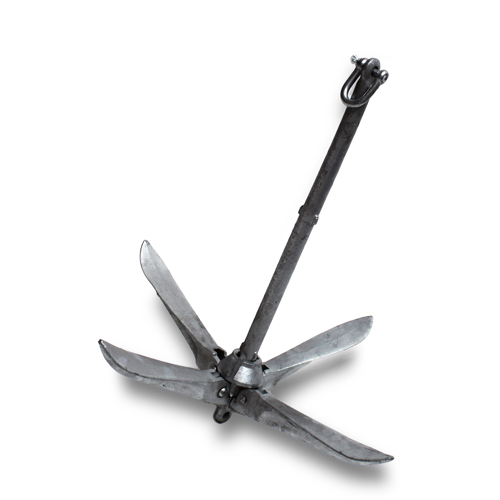 PONTTOR Faltklappanker 1,5kg Verzinkt - Klappanker Für Boot, Schlauchboot & SUP