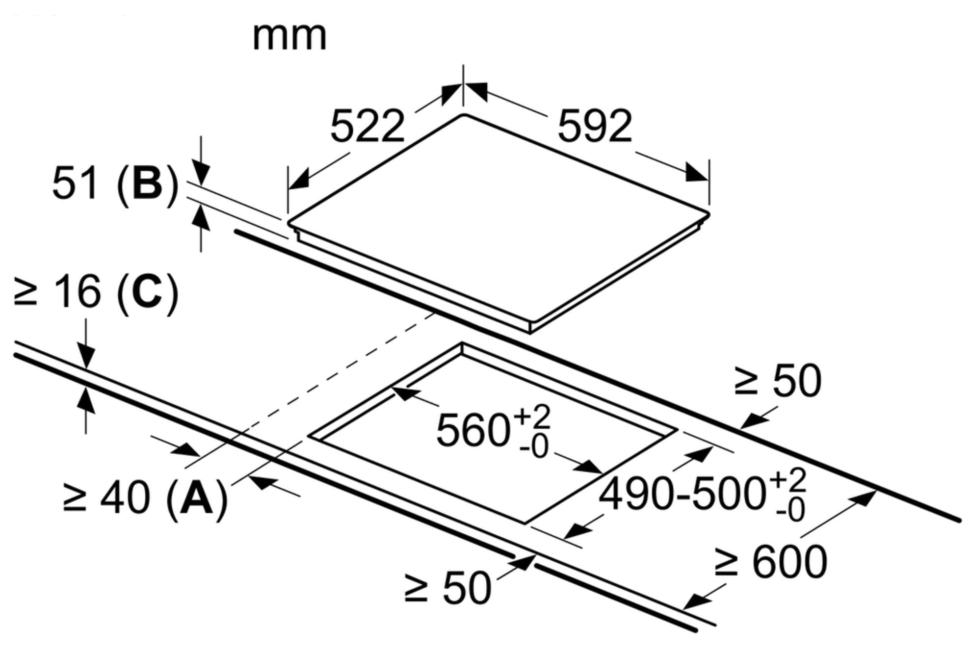 Bosch Induction Hub Bratsensor 60cm Autark Braeterzone Timer