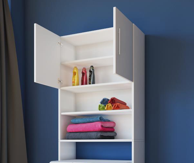 Waschmaschinenschrank weiß Regal für Waschmaschinen Überbau Überschrank