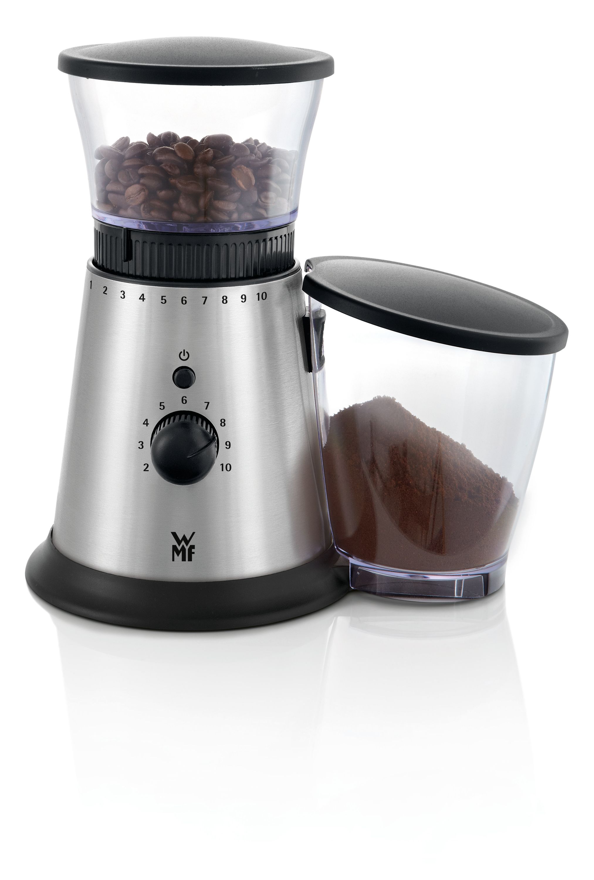 WMF elektrische Kaffemühle Edelstahl Kaffeemühle Scheibenmahlwerk ...