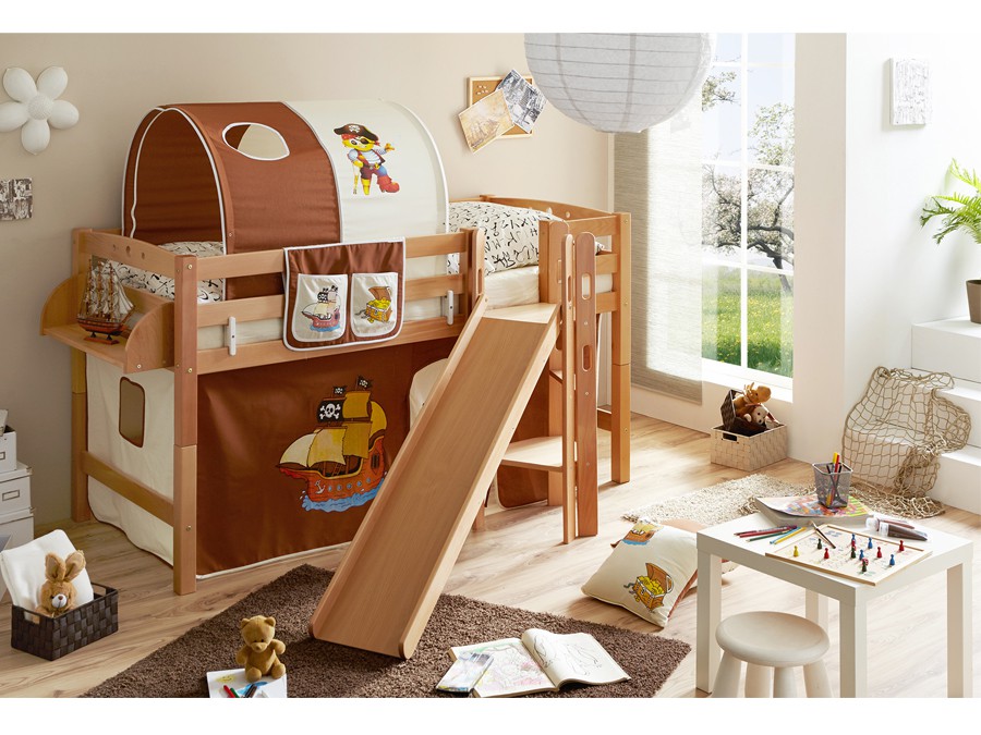 Ticaa Podestbett Mit Rutsche Tino Buche Natur Motiv Massivmoebel24 Com Mobel Aus Massivholz Gunstig Online Kaufen Kostenloser Versand