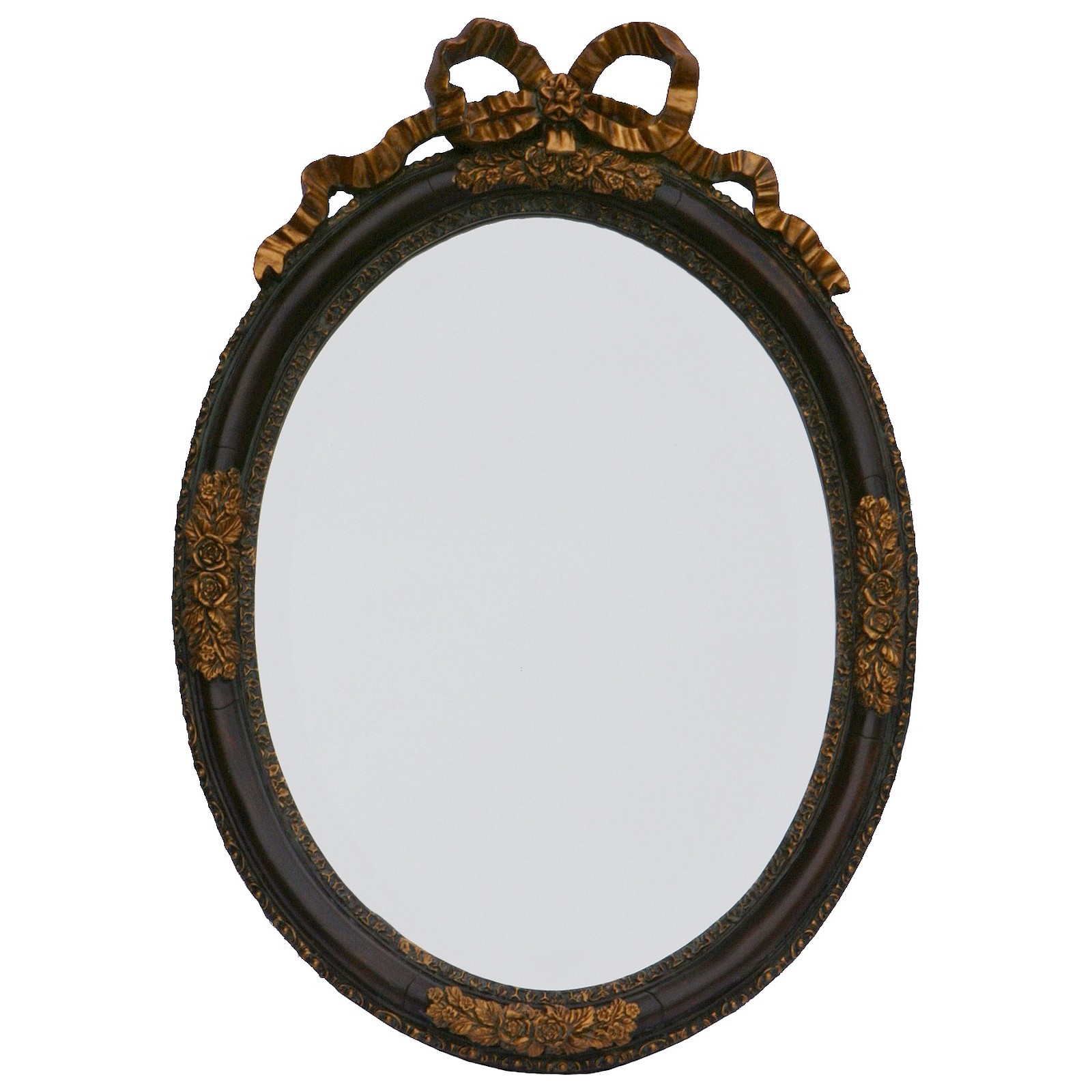 Baroque Wall Mirror Bathroom Oval Vintage Dark Brown Gold Baroque Wall Mirror Bathroom Oval Vintage Dark Brown Gold Antique Decorated Bild 1