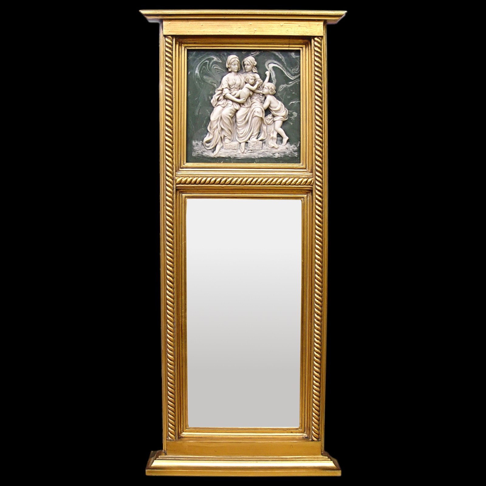 Mirror Cheval Color Gold Nostalgia 3d Mirror Cheval Color Gold Nostalgia 3d Women White Green Bild 1
