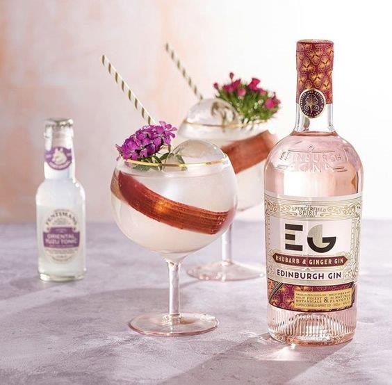     Edinburgh Gin Pink Gin Likör Rhubarb Ginger / Rhabarber Ingwer