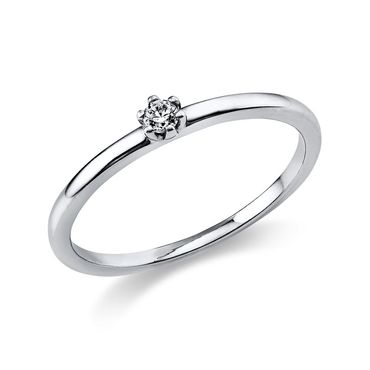 Ring 6er-Krappe 18 kt WG 0,05ct