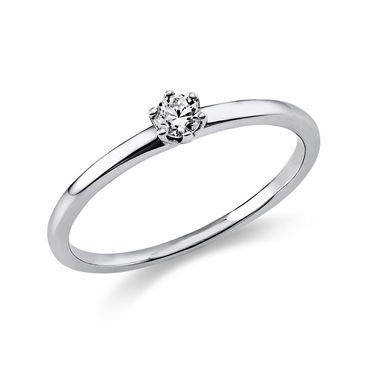 Ring 6er-Krappe 18 kt WG 0,10ct