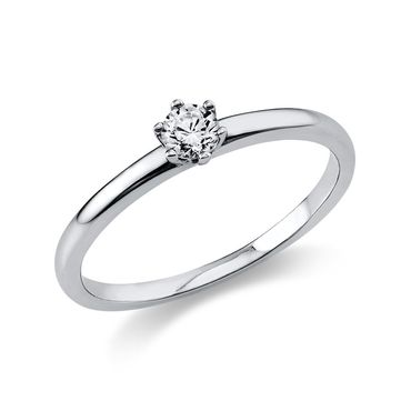 Ring 6er-Krappe 18 kt WG 0,15ct