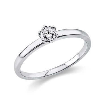 Ring 6er-Krappe 18 kt WG 0,20ct