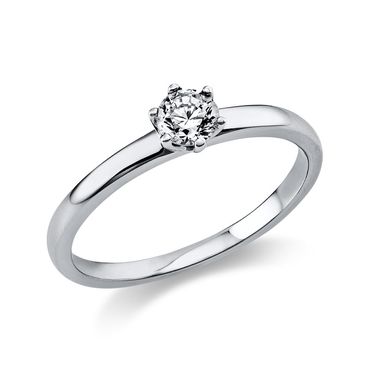 Ring 6er-Krappe 18 kt WG 0,25ct