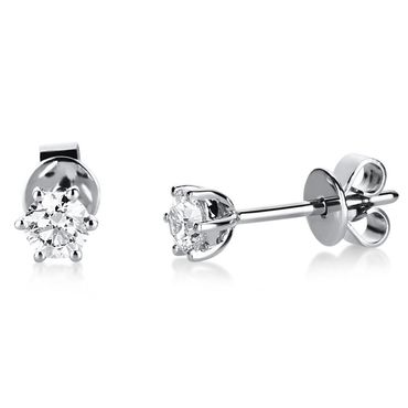 Ohrstecker 6er-Krappe 18 kt WG 0,40ct