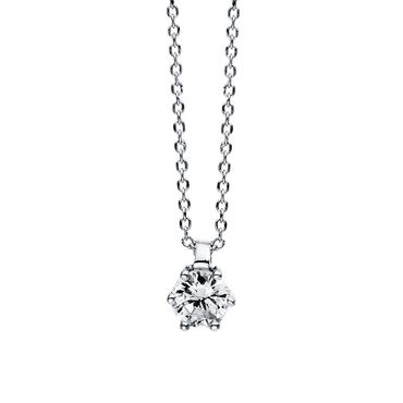 Collier 6er-Krappe 18 kt WG 0,15ct