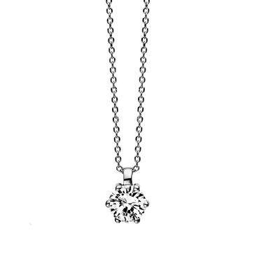 Collier 6er-Krappe 18 kt WG 0,25ct