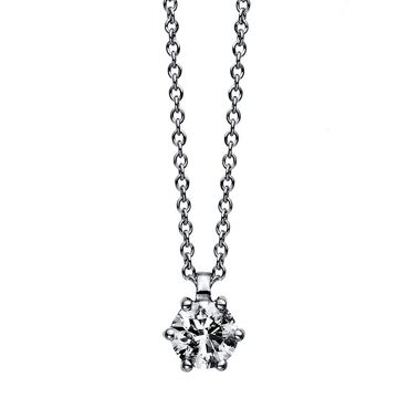 Collier 6er-Krappe 18 kt WG 0,40ct
