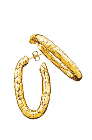 Ohrringe Krokodil Vergoldet