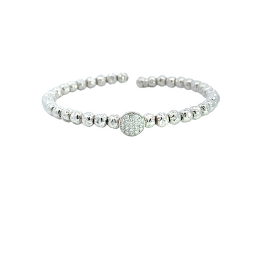 ARMREIF "PEARL" WEIß GOLD