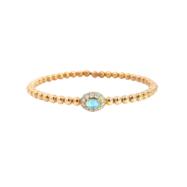 Armreif "Topaz Flower" Rose Gold