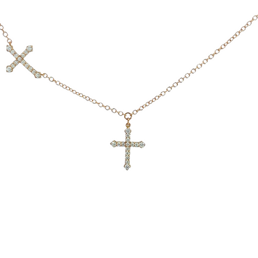 Halskette "Cross" Rose Gold Halskette "Cross" Rose Gold
