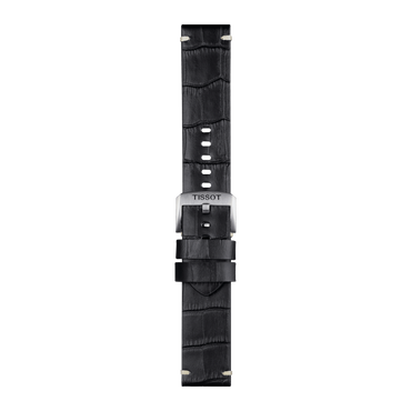 ORIGINAL TISSOT LEDERARMBAND SCHWARZ BANDANSTOSS 22 MM