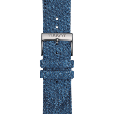 ORIGINAL TISSOT TEXTILARMBAND BLAU BANDANSTOSS 22 MM