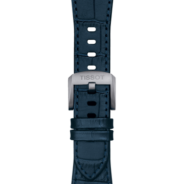 ORIGINAL TISSOT LEDERARMBAND DUNKELBLAU FÜR PRX-MODELLE MIT 40 MM DURCHMESSER