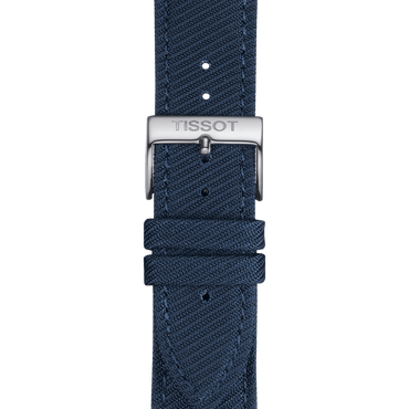 ORIGINAL TISSOT TEXTILARMBAND BLAU BANDANSTOSS 22 MM