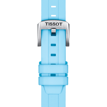 ORIGINAL TISSOT SILIKONARMBAND BLAU BANDANSTOSS 18 MM
