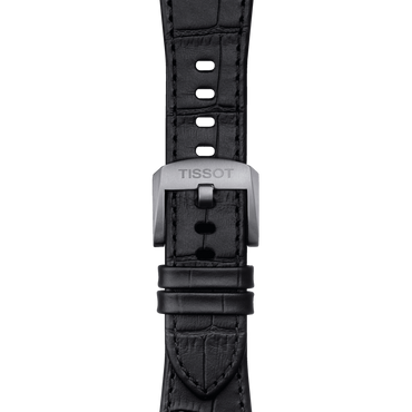 ORIGINAL TISSOT LEDERARMBAND SCHWARZ FÜR PRX-MODELLE MIT 40 MM 