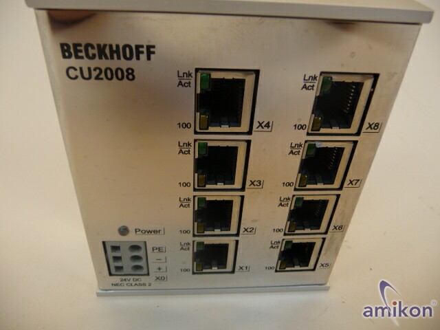 CU2008, Infrastructure, 8-port switch, Ethernet, 100 Mbit/s, 24 V DC, RJ45