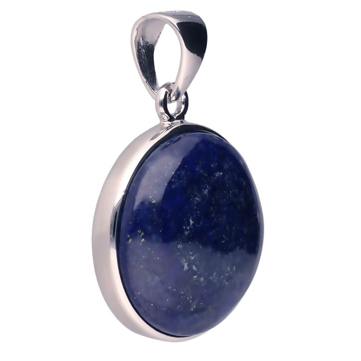 Anhänger Lapis-Lazuli blau und 925 Silber rund