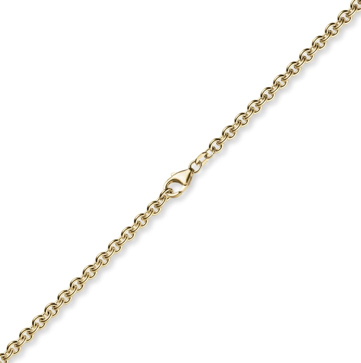 Rund-Ankerkette aus 585 Gelbgold massiv