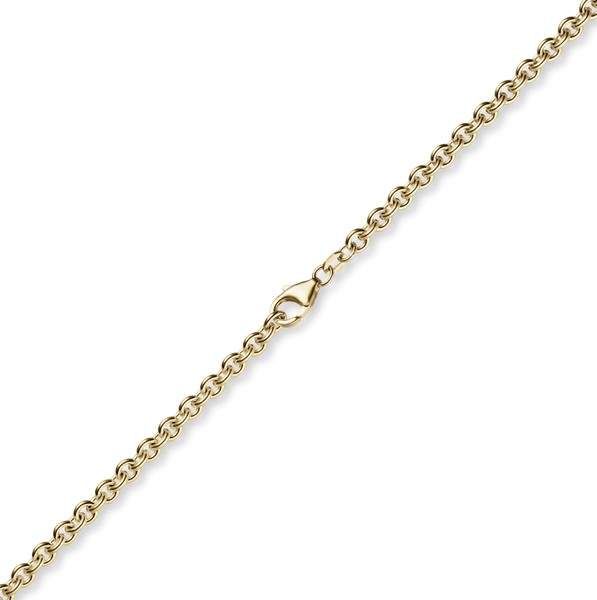 Rund-Ankerkette aus 585 Gelbgold massiv