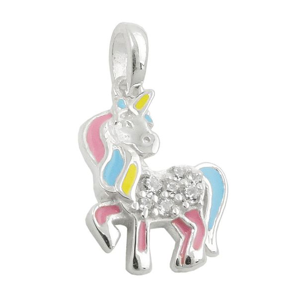 Anhänger Kinder Einhorn Zirkonia 925 Silber